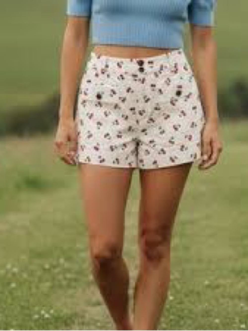 NWT Kat Spade New York "Cherry Toss" High-Waist Shorts Size 12